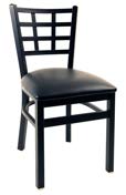 Metal Interlaced-Panel Back Chair and Stool Seating · CMCH-CVB8EF