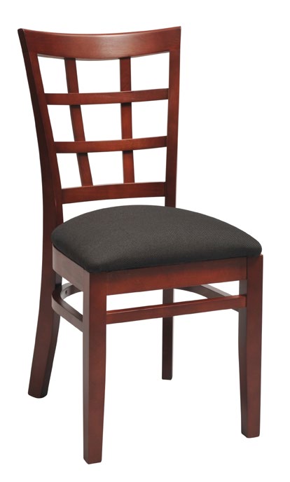 Wood Interlaced-Panel Back Chair and Stool Seating · CMCH-2BZUBV