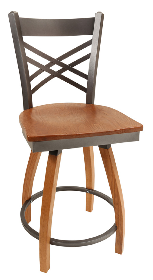 Wood Cross-Braced Back Chair and Stool Seating · CMCH-VCN8HV